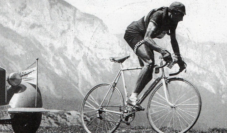 Cyclisme Fausto Coppi Bandierina Vélo Ancien Bicycletta Fahrrad